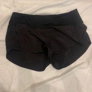 Lululemon speed up shorts size 4- black
